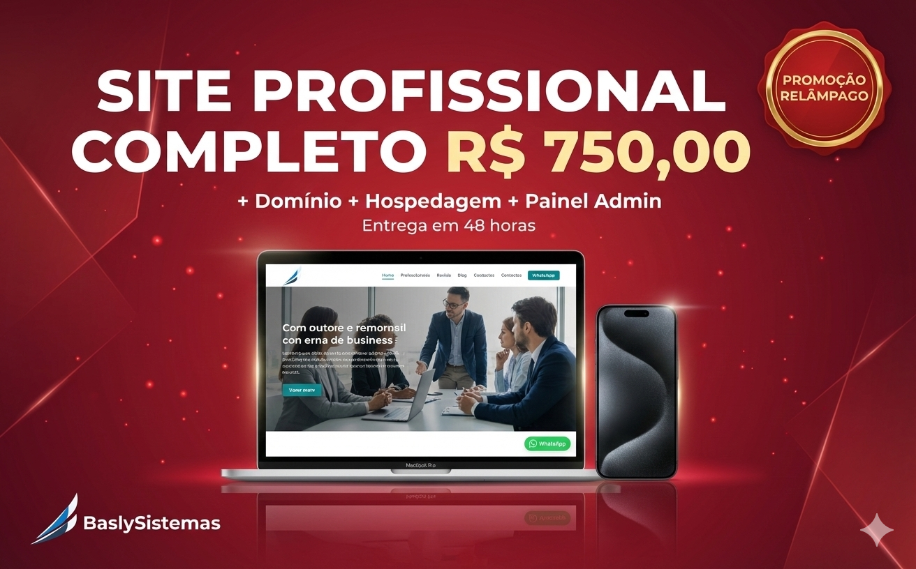 Site profissional R$ 750
